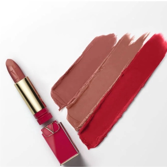 Valentino Rossi Coffret Valentino 3-Piece Refillable Lipstick Set Rare - Picture 4 of 6